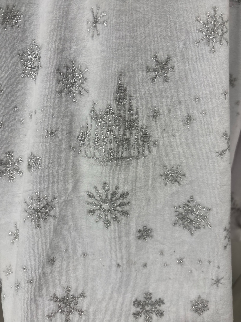 Walt Disney World Spirit Jersey Size L Velour Christmas Gold Silver Castle NWOT - Picture 9 of 9